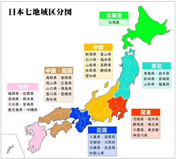 일본 7지방