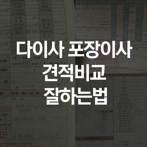 충북 옥천군 포장이사 다이사 견적비교 잘하는 법