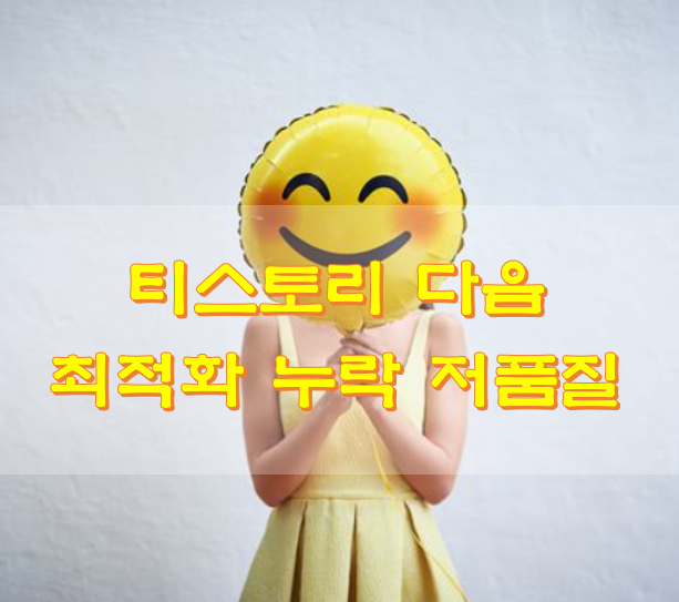  티스토리 다음 최적화 누락 저품질