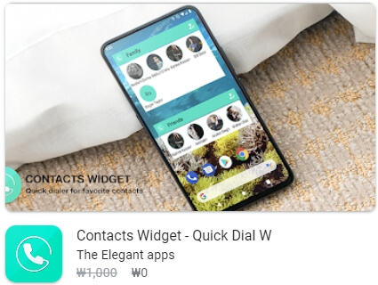 Contacts Widget - Quick Dial W