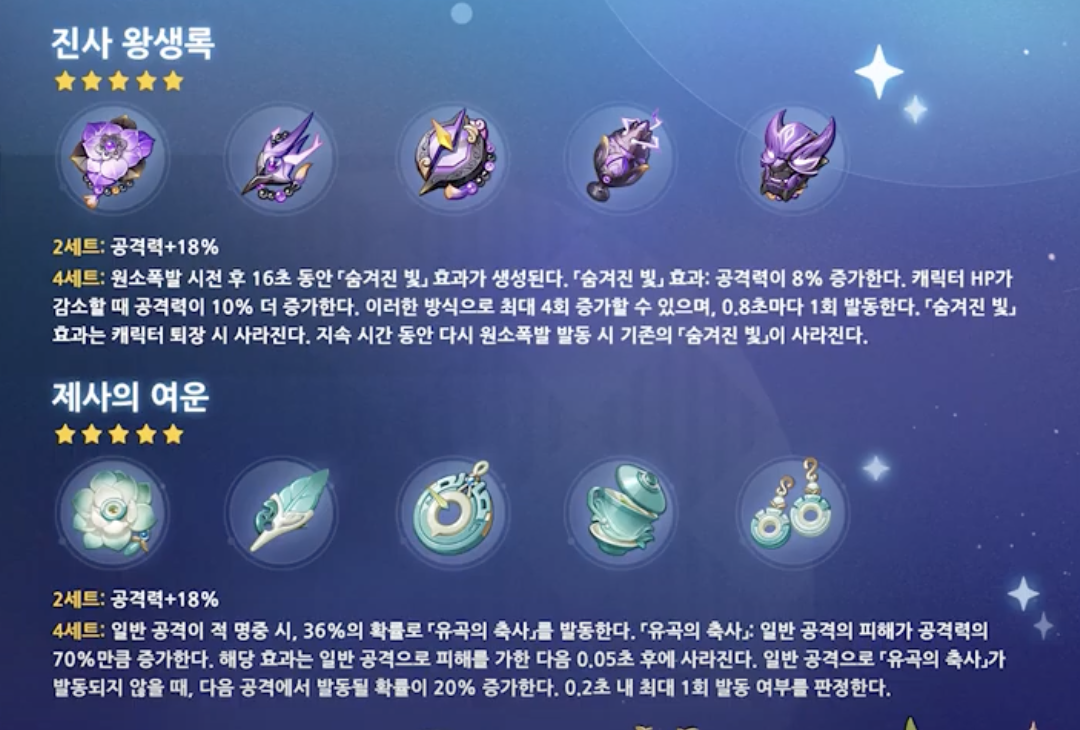 원신 새 성유물