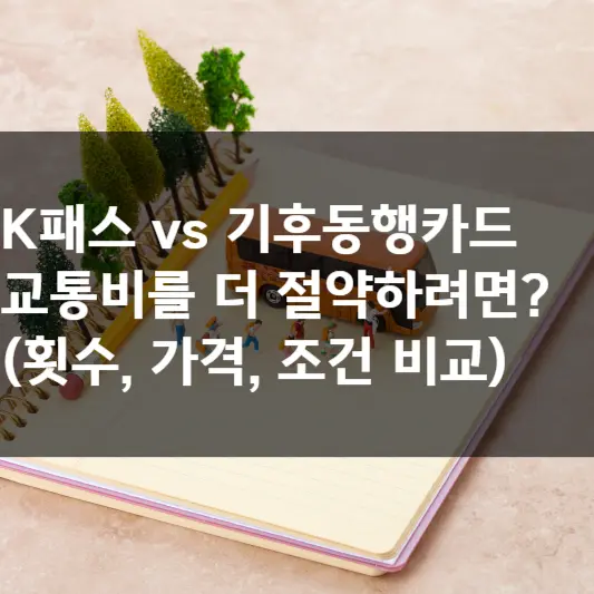 K패스 vs 기후동행카드 교통비를 더 절약하려면?(횟수, 가격, 조건 비교)