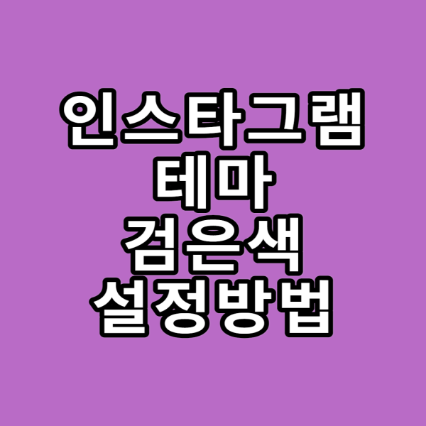 인스타 테마변경