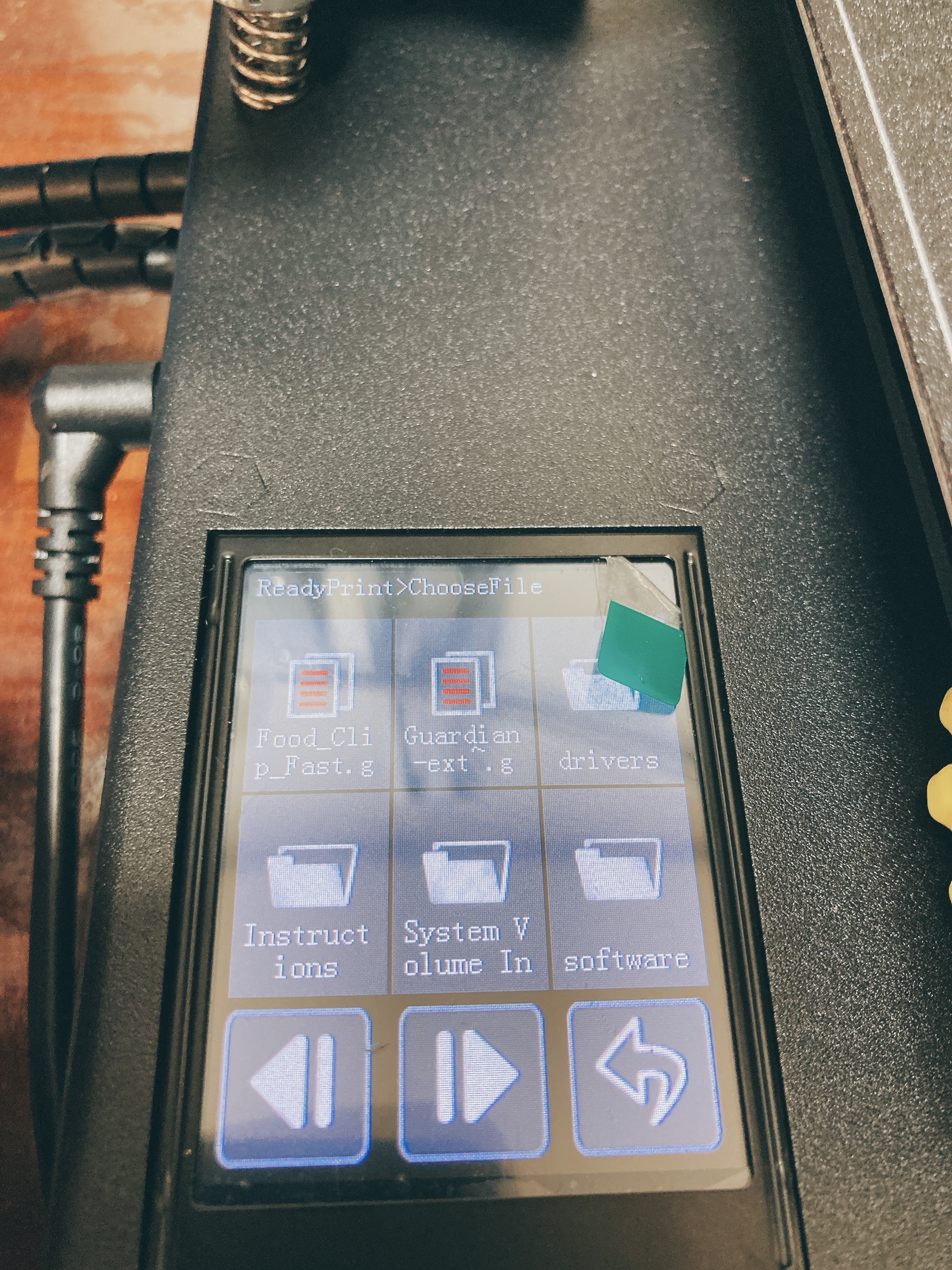 킹룬 KP3S 필라멘트 교체 방법_출력 방법 메뉴2