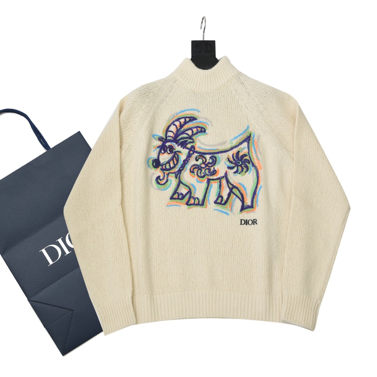  [DIOR x KENNY SHARF] 디올 X 케니 샤프 니트 스웨터 193M656AT329_C089