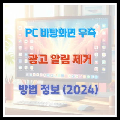 PC 바탕화면 우측 하단 광고 알림 제거 방법 정보 (2024)