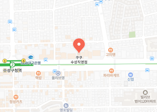 쿠쿠 수성직영점 위치 이미지