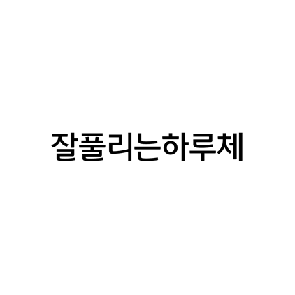  [고딕체]잘풀리는하루체 폰트 무료 다운로드(제작 : 잘풀리는집)