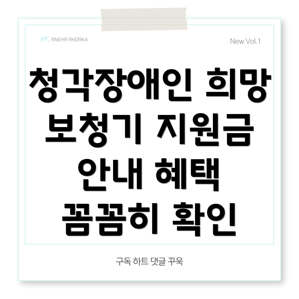 보청기 지원금