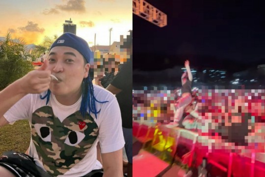 언에듀케이티드 키드 대학축제 다이빙 추락 사진= 인스타그램