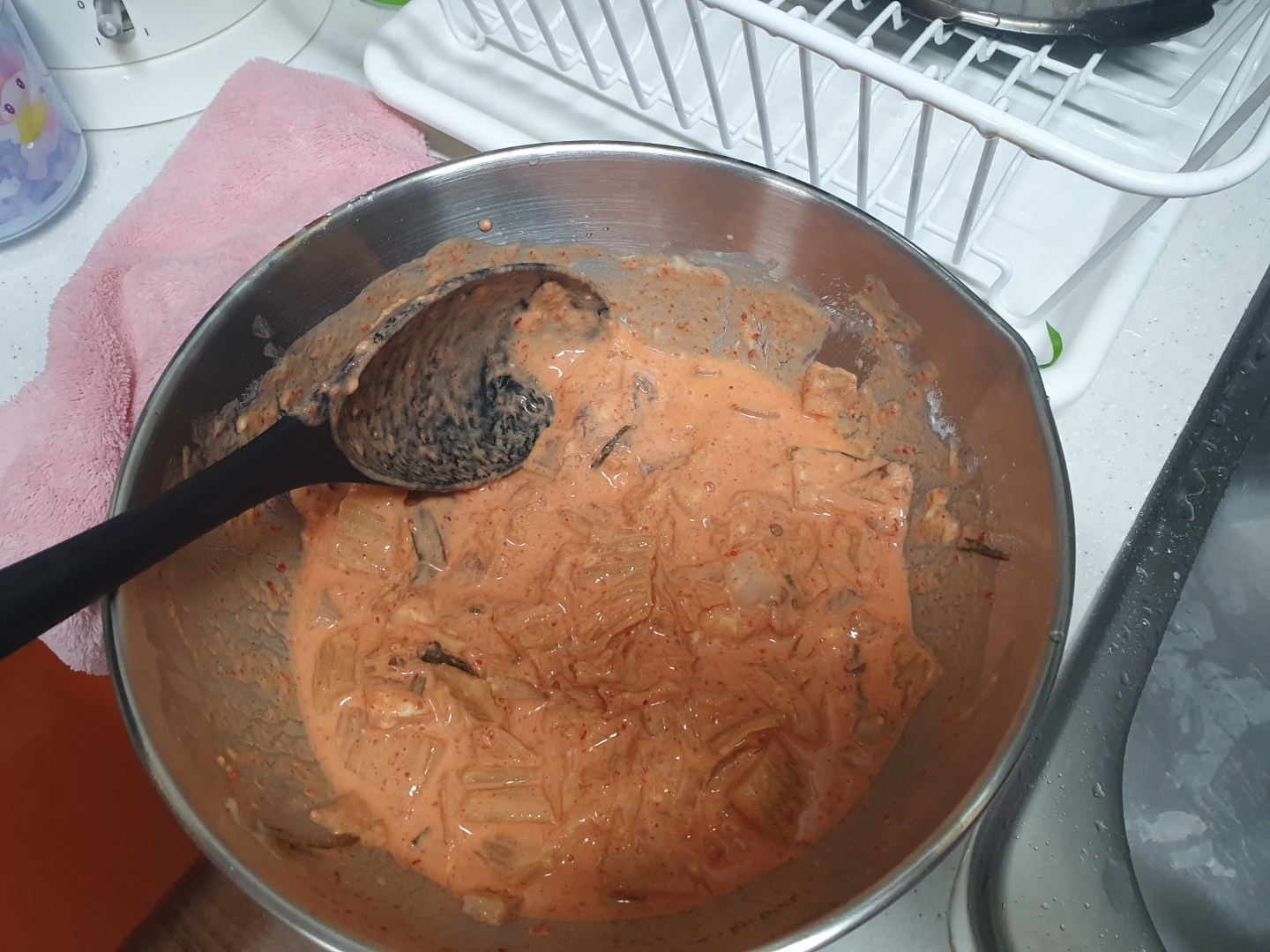 호박,김치전