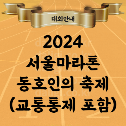 2024 서울마라톤 풀코스 그룹 배정 교통 통제 자원봉사 등