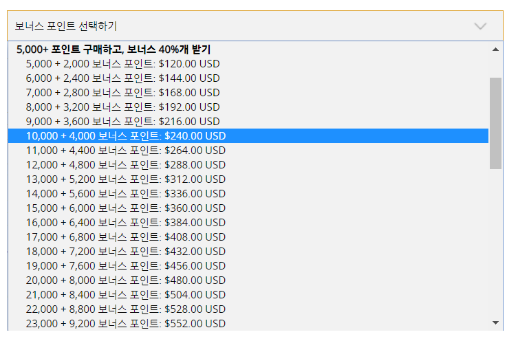 하얏트 포인트 구매시 추가 보너스 포인트