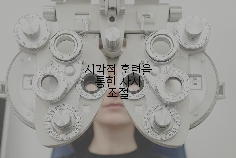 시각적 훈련을 통한 사시 조절