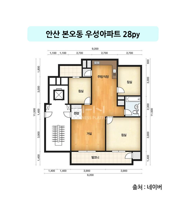 안산인테리어 본오동 우성아파트 28평 신혼집