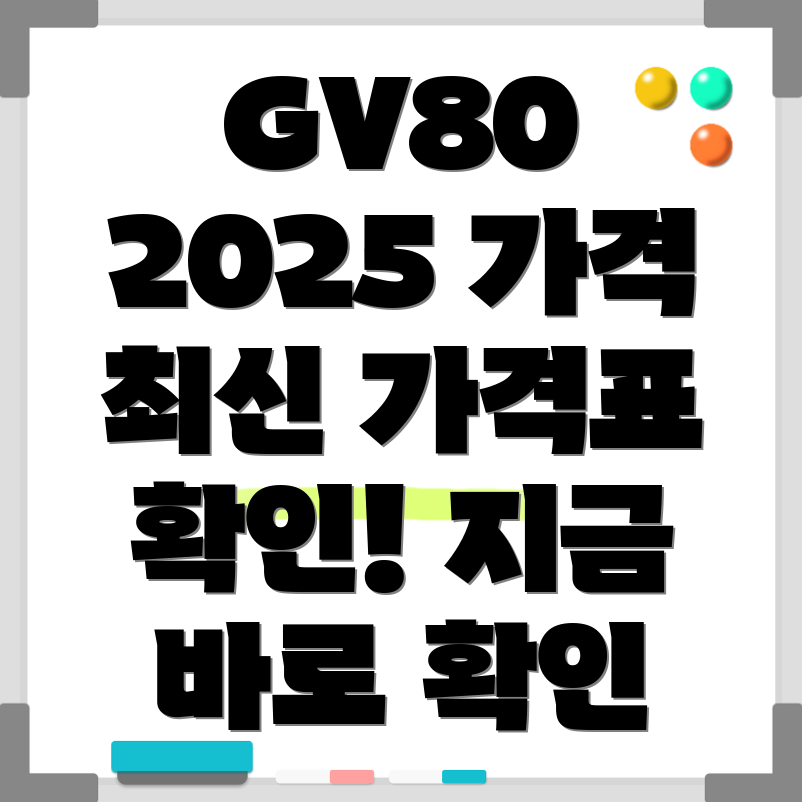 제네시스 GV80 가격