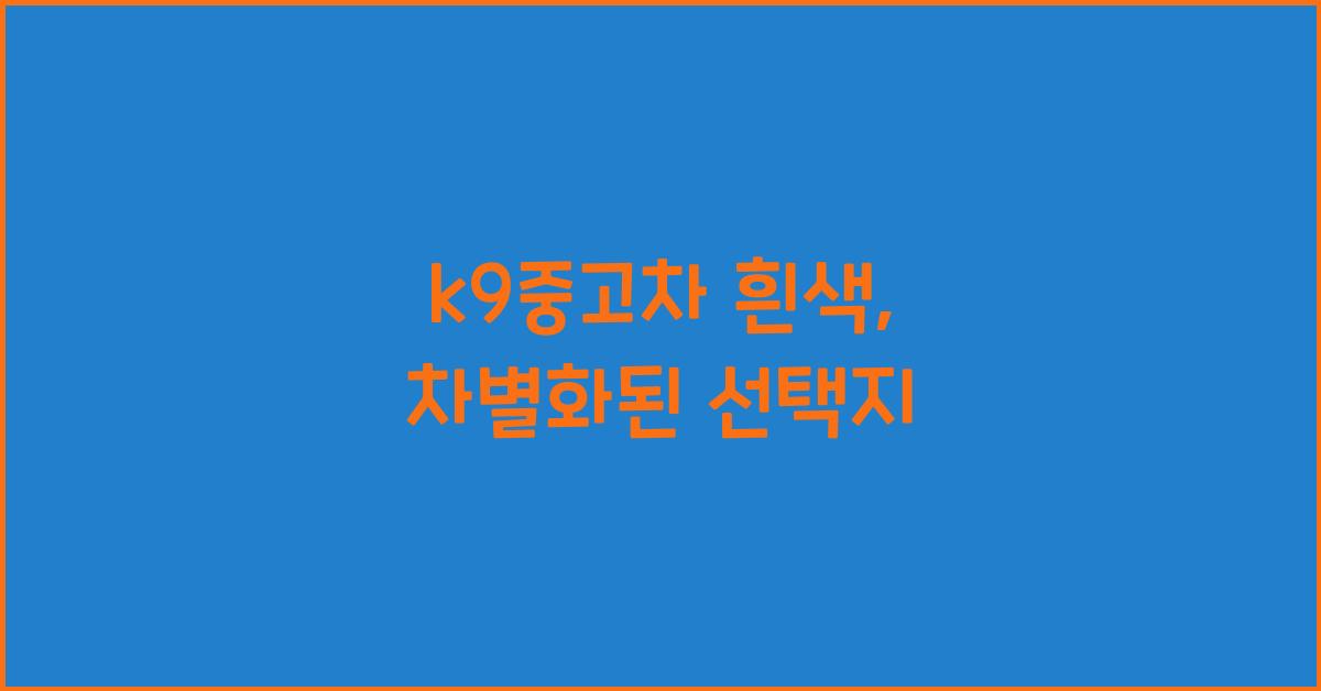 k9중고차 흰색