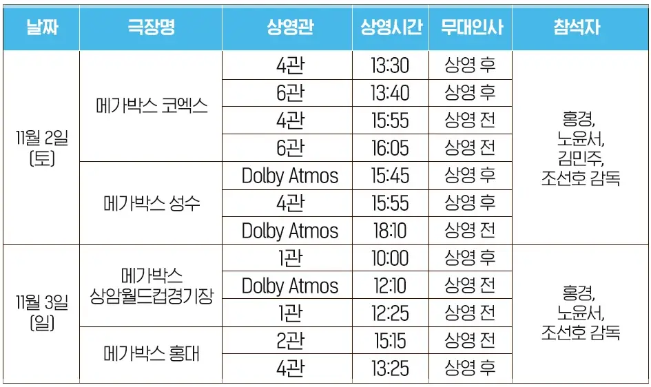 청설-무대인사-일정-예매-롯데시네마-메가박스-CGV