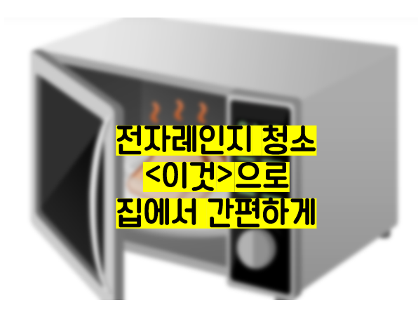  전자레인지 냄새제거 하기, 전자레인지 간단 청소법!