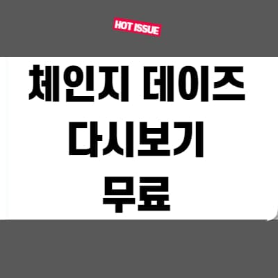  체인지 데이즈 다시보기 넷플릭스 무료