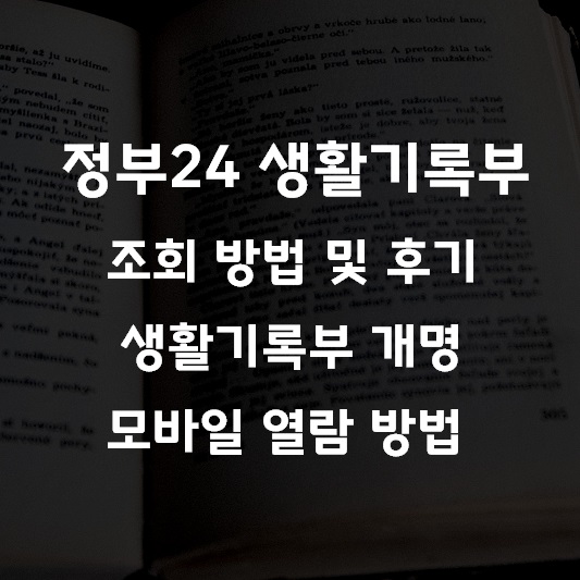 생활기록부 조회 방법