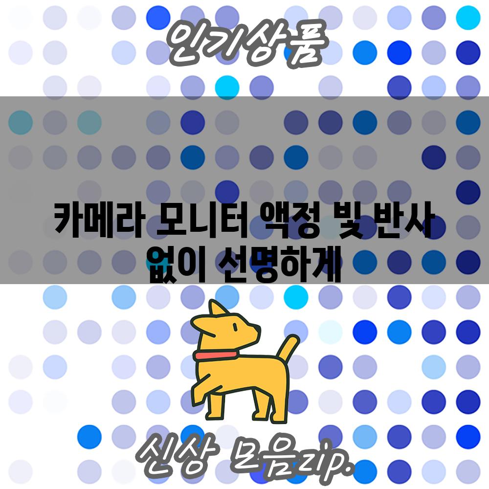 카메라 모니터 액정 빛 반사 없이 선명하게