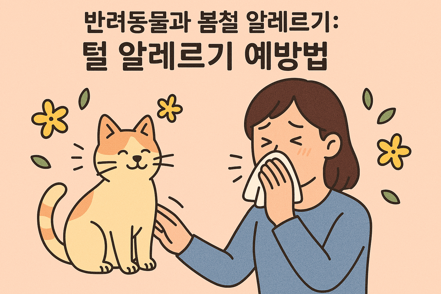 반려동물과 봄철 알레르기: 털 알레르기 예방법