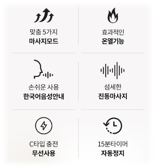 휴그랩 무선 온열 눈마사지기: 기능 특징