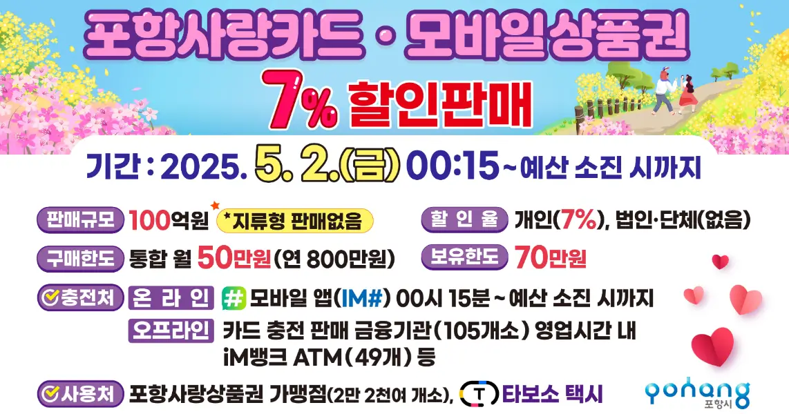 포항사랑상품권 판매처 및 가맹점