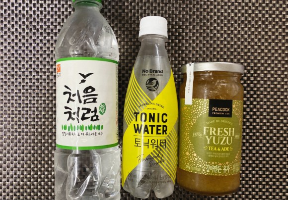  처음처럼+토닉워터+유자청 = 꿀조합