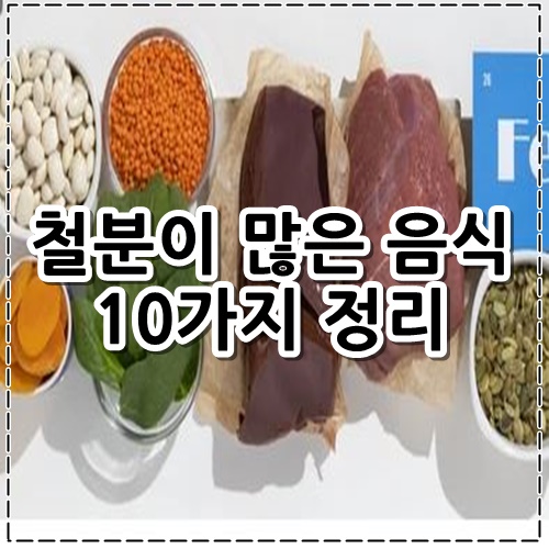철분이 많은 음식 10가지 정리