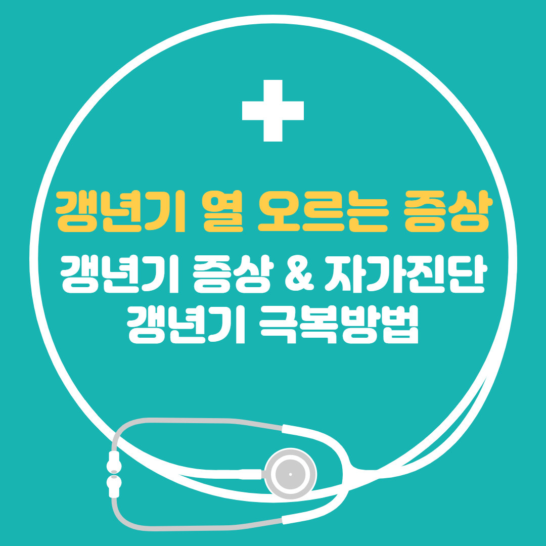  갱년기 열 오르는 증상 - 갱년기 증상, 자가진단, 갱년기 극복방법 간단정리