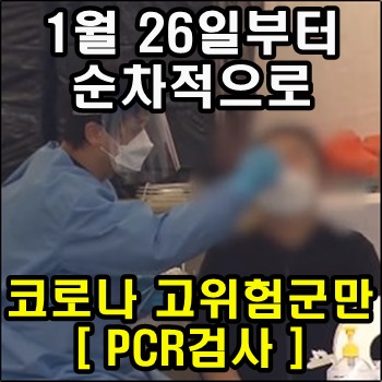  1월 26일부터 고위험군만 PCR검사 받는다.