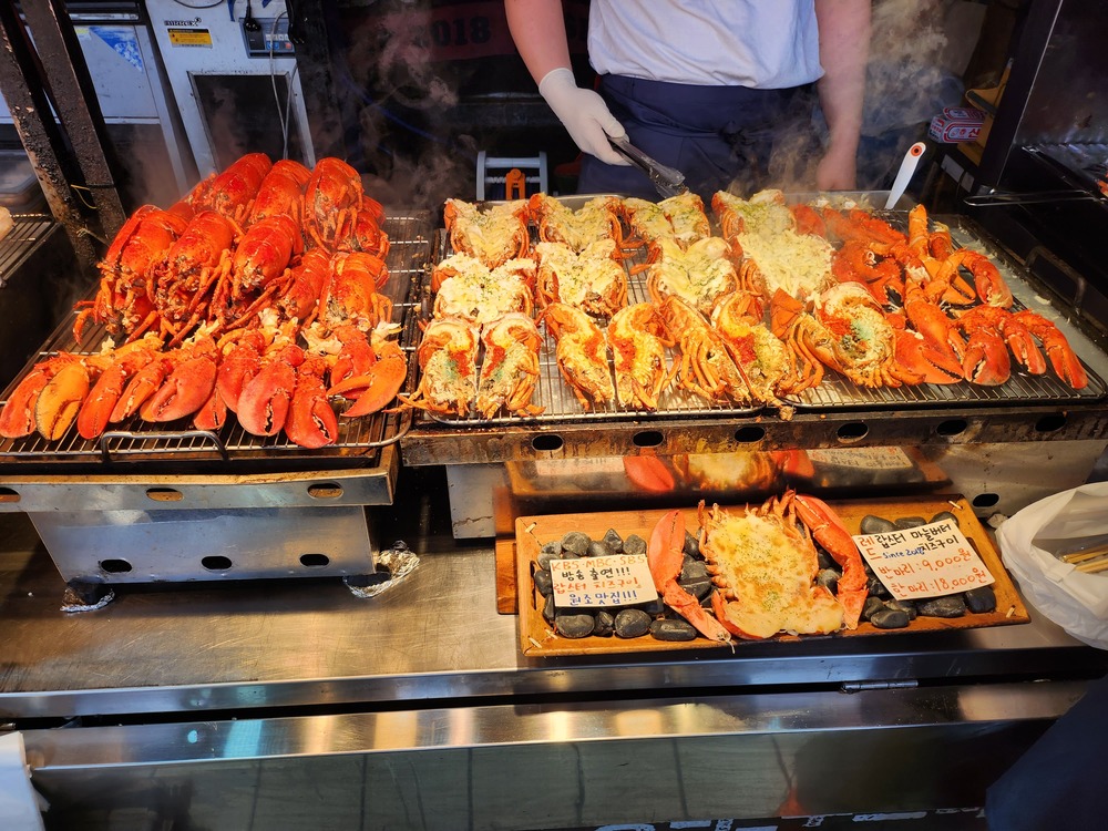 제주동문시장 랍스타 구이