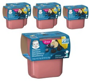 거버 어린이 액상 식품 113g 2개입&#44; 바나나 믹스드 베리(Banana Mixed Berries)&#44; 6개&#44; 226g