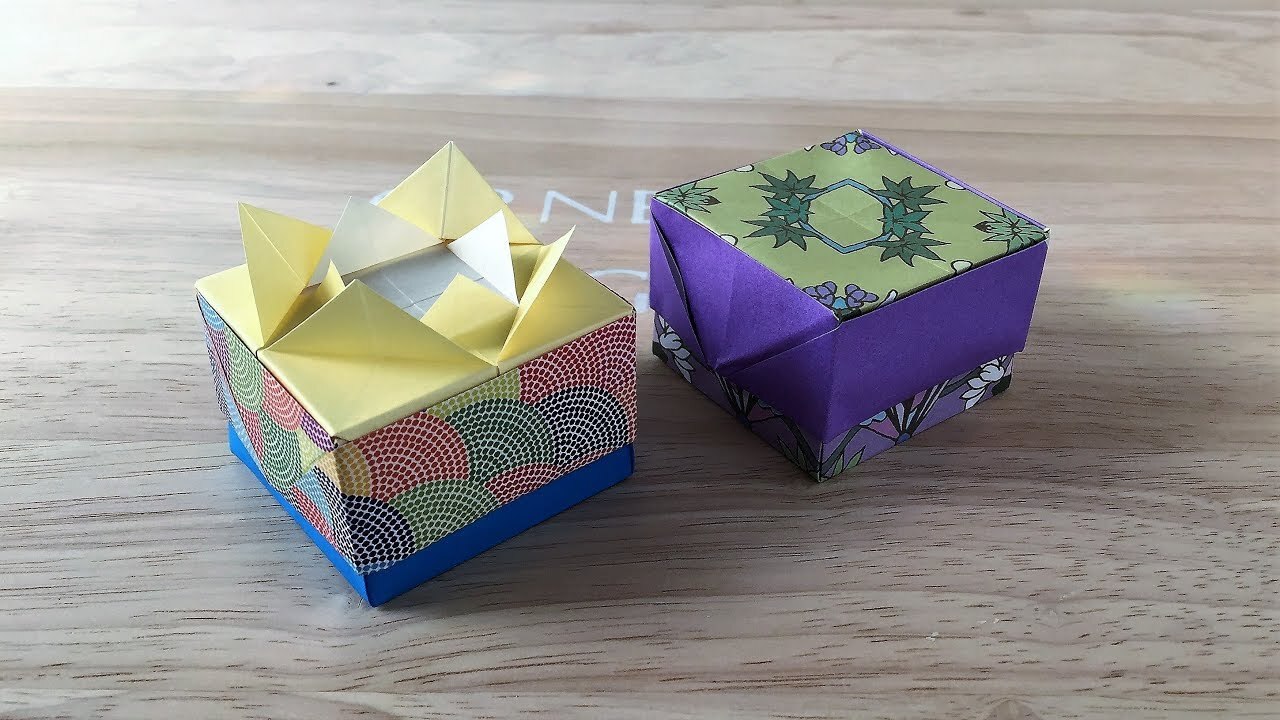 연꽃모양의 종이상자 박스 만들기