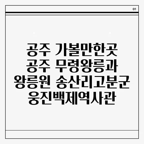 공주 가볼만한곳 공주 무령왕릉과 왕릉원 송산리고분군 웅진백제역사관