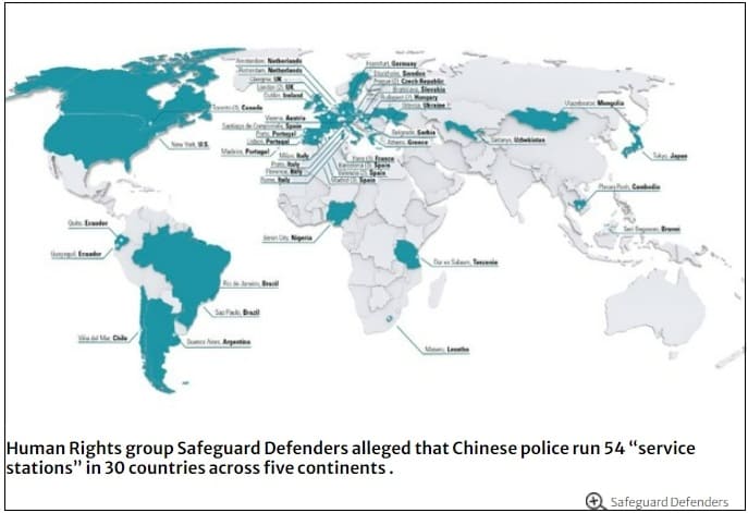 중국&#44; 30개국에 비밀 경찰서 운영...각국 수사 착수 VIDEO 14 governments launch investigations into Chinese 110 overseas police service stations