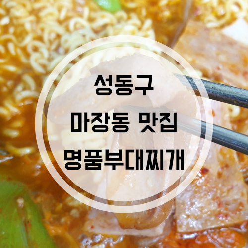  성동구 부대찌개 맛집_명품부대찌개 / 송탄식, 의정부식 부대찌개와 존슨탕의 차이는?