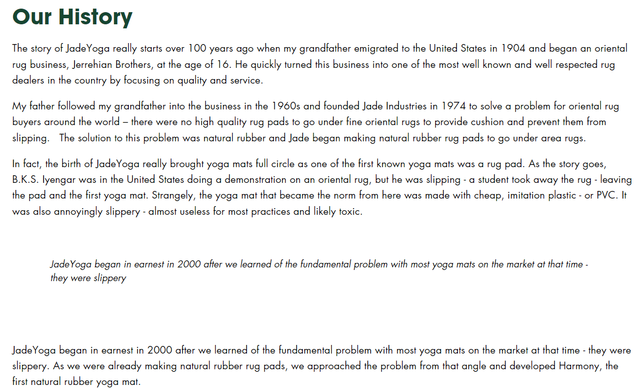 Jade Brand History