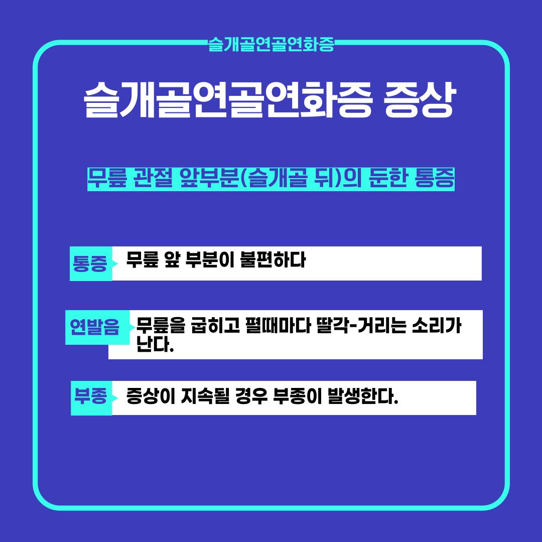 슬개골연골연화증 증상 설명