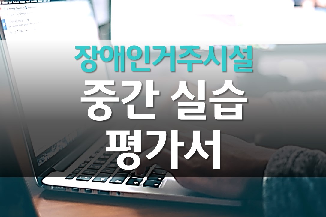  사회복지 현장실습 실습 중간 평가서 예시 / 장애인 거주시설