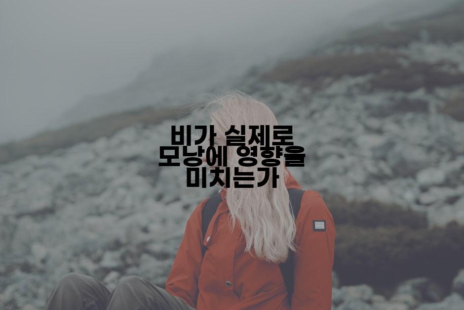 비가 실제로 모낭에 영향을 미치는가