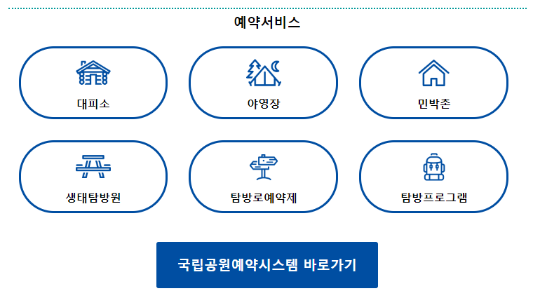 태백산 국립공원 예약시스템 바로가기