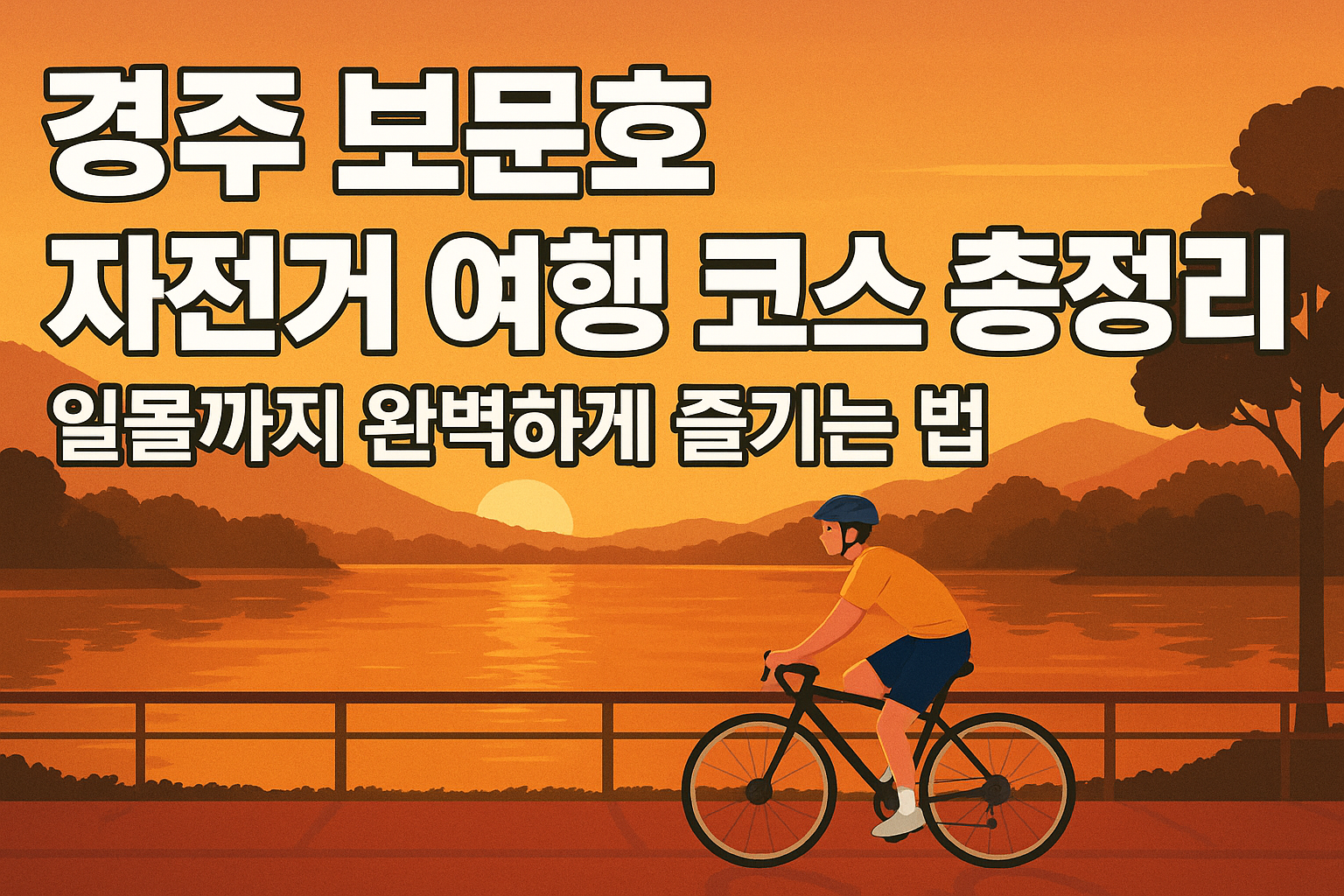 경주 보문호 자전거 여행 코스 총정리 🚴‍♂️ 일몰까지 완벽하게 즐기는 법