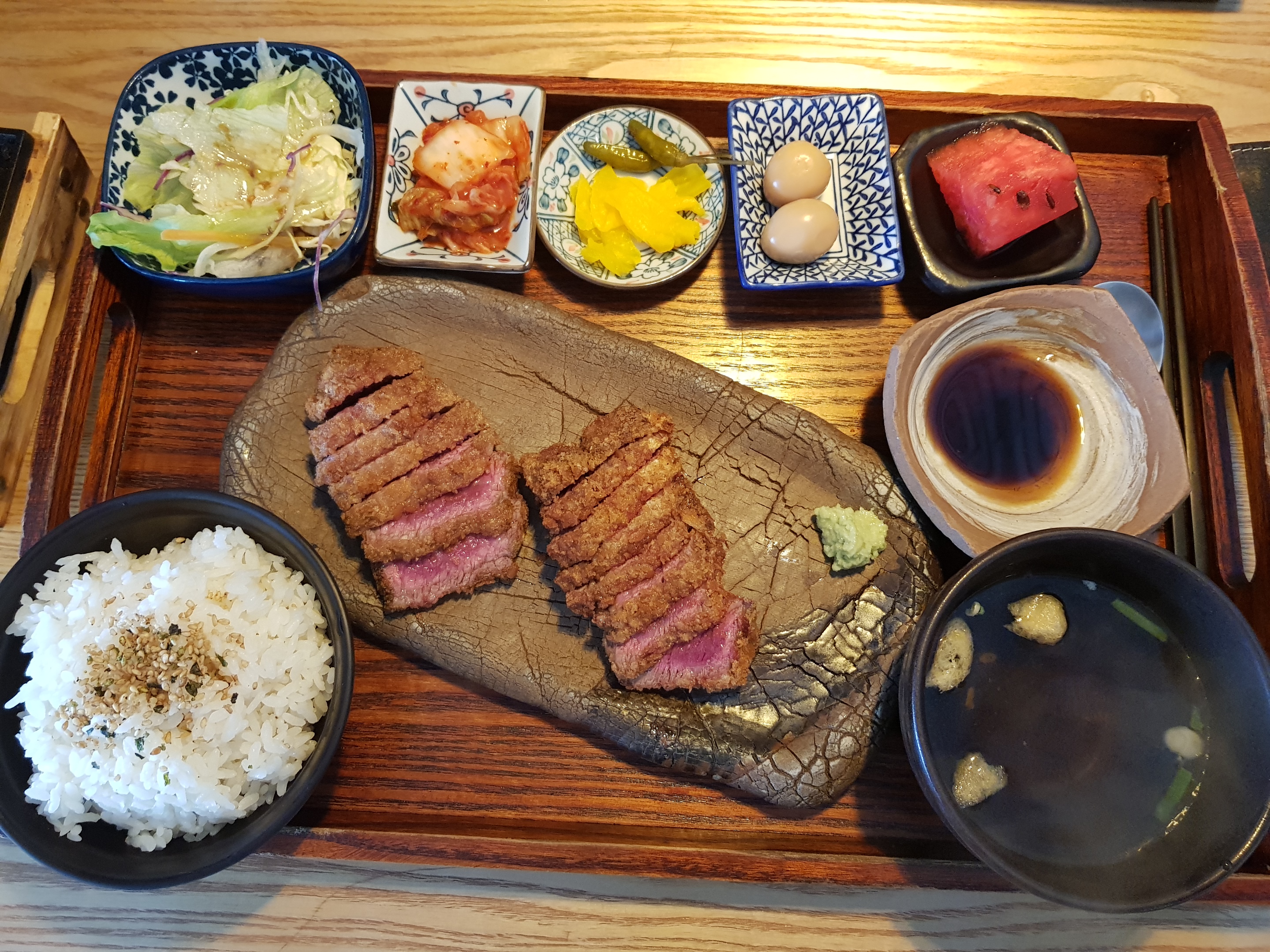  울산 성남동 밥집 :: 모란식당 규카츠 정식, 스테키동