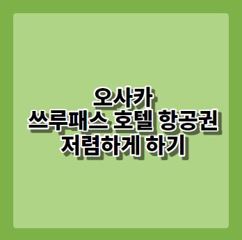 쓰루패스 저렴하게 구입하기