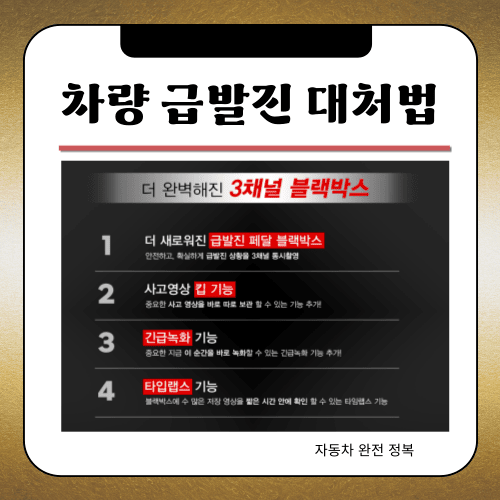 차량 급발진 대처법 - 페달 블랙박스