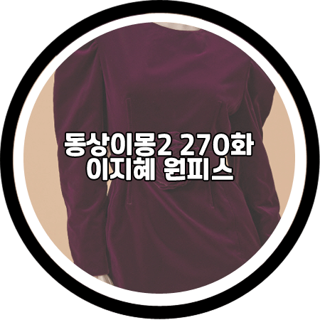  동상이몽2 270회 이지혜 원피스 - 워브먼트 버건디 벨벳 드레스 / 이지혜 패션