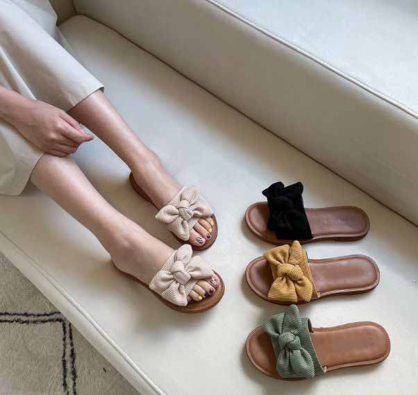  볼륨리본 2.2cm 슬리퍼